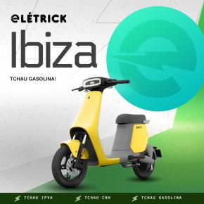 SCOOTER ELÉTRICA IBIZA AMARELA LÍTIO.