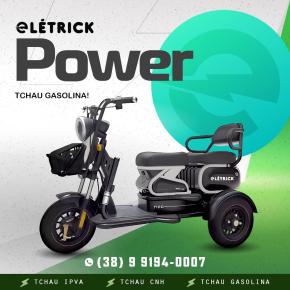TRICICLO POWER 1.000W CINZA LÍTIO PROMOÇÃO DE NATAL